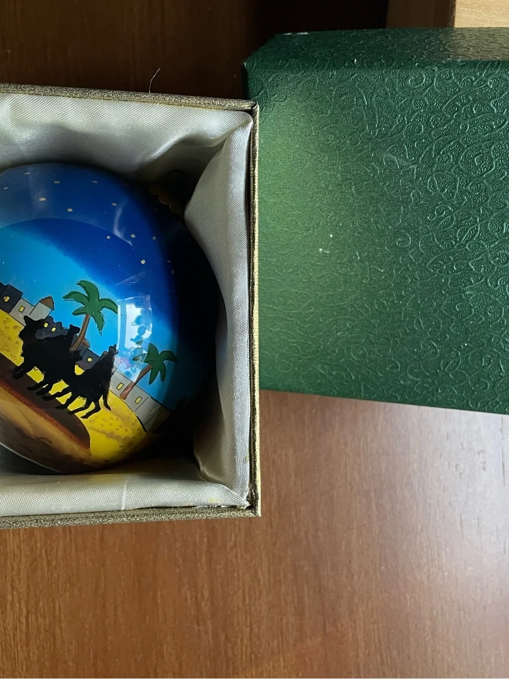 Pier 1 Li Bien Glass Nativity Wise‎ Men Christmas Ornament Inside Painted 2015